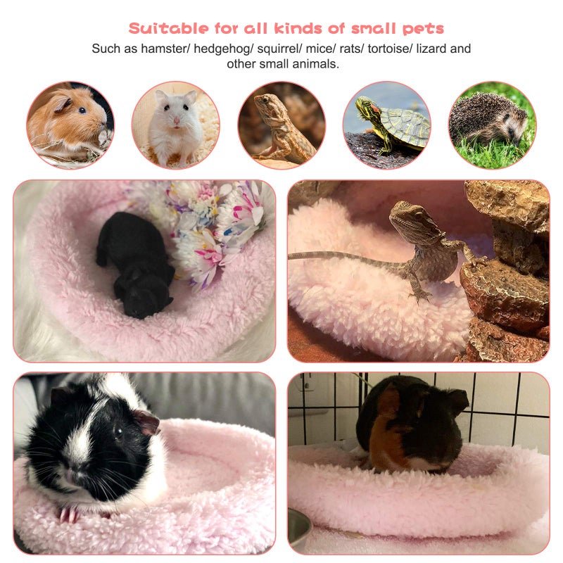 BWOGUE Hamster Bed,Round Velvet Warm Sleep Mat Pad for Hamster/Hedgehog/Squirrel/Mice/Rats and Other Small Animals - Image 4